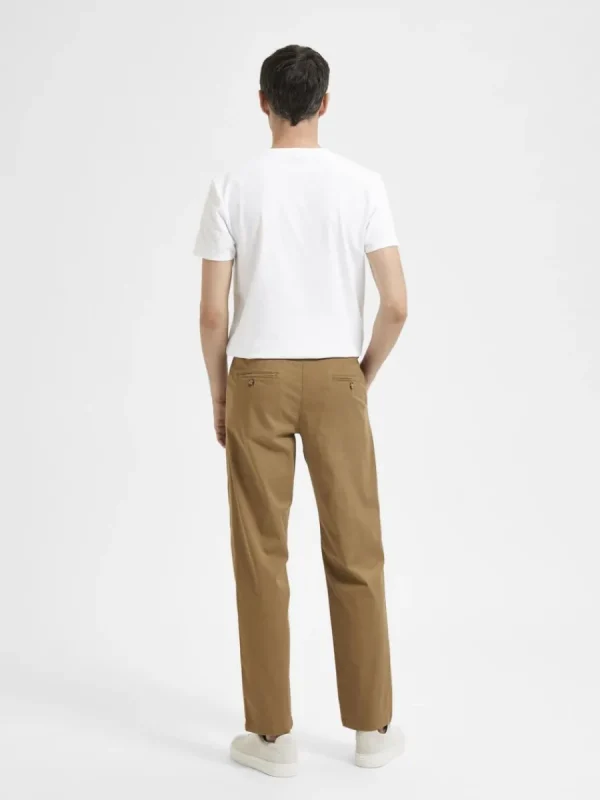 SELECTED 196 STRAIGHT FIT CHINOS Brown Cheap