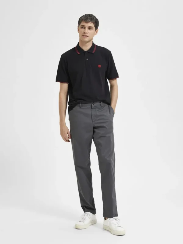 SELECTED 196 STRAIGHT FIT CHINOS Grey Cheap