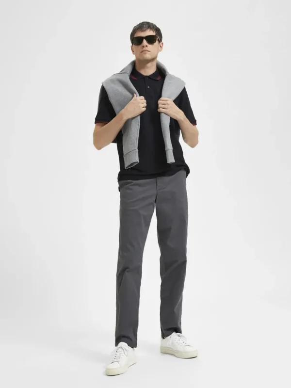 SELECTED 196 STRAIGHT FIT CHINOS Grey Cheap