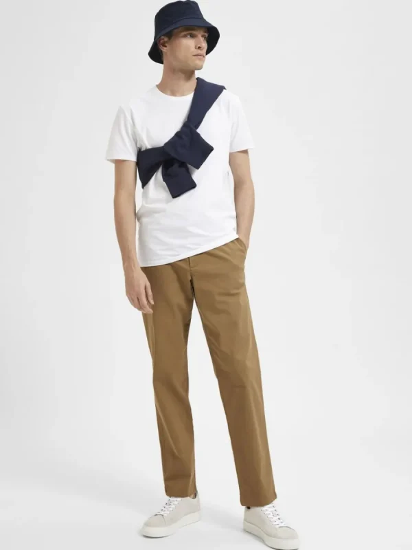 SELECTED 196 STRAIGHT FIT CHINOS Brown Cheap