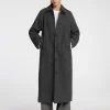 SELECTED STRUKTURERAD LÅNG KAPPA Grey Discount