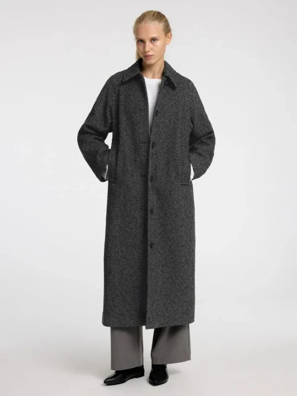 SELECTED STRUKTURERAD LÅNG KAPPA Grey Discount