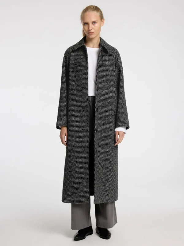SELECTED STRUKTURERAD LÅNG KAPPA Grey Discount