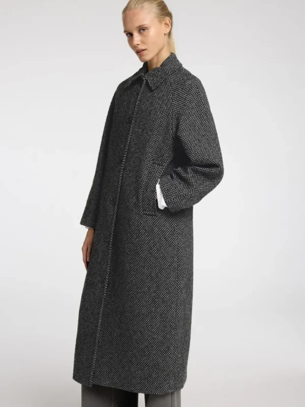 SELECTED STRUKTURERAD LÅNG KAPPA Grey Discount