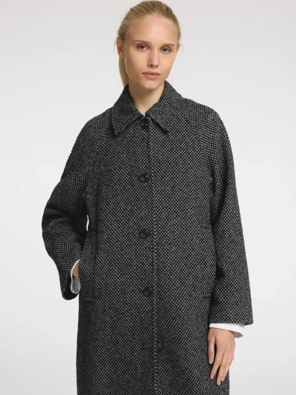 SELECTED STRUKTURERAD LÅNG KAPPA Grey Discount