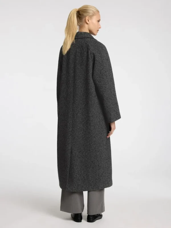 SELECTED STRUKTURERAD LÅNG KAPPA Grey Discount