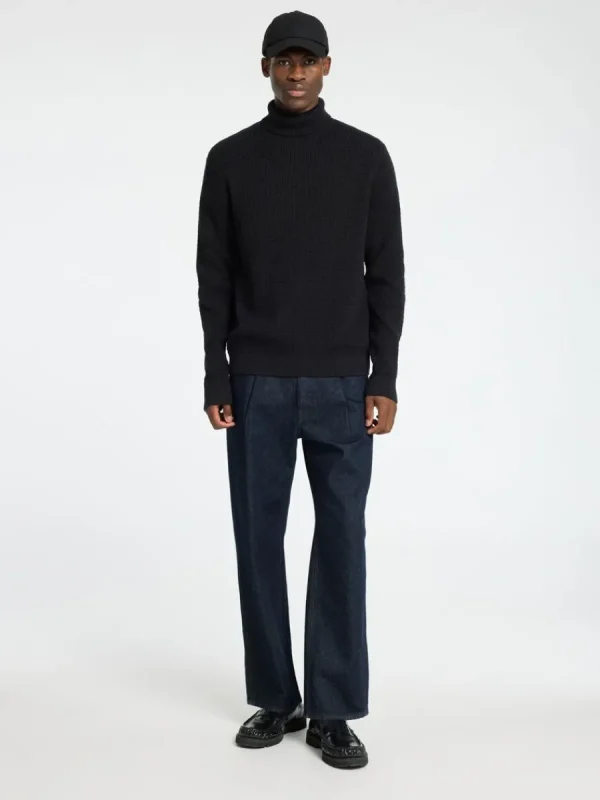SELECTED STRUKTURERAD POLOTRÖJA Black Best Sale