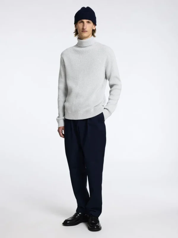 SELECTED STRUKTURERAD POLOTRÖJA Grey Flash Sale