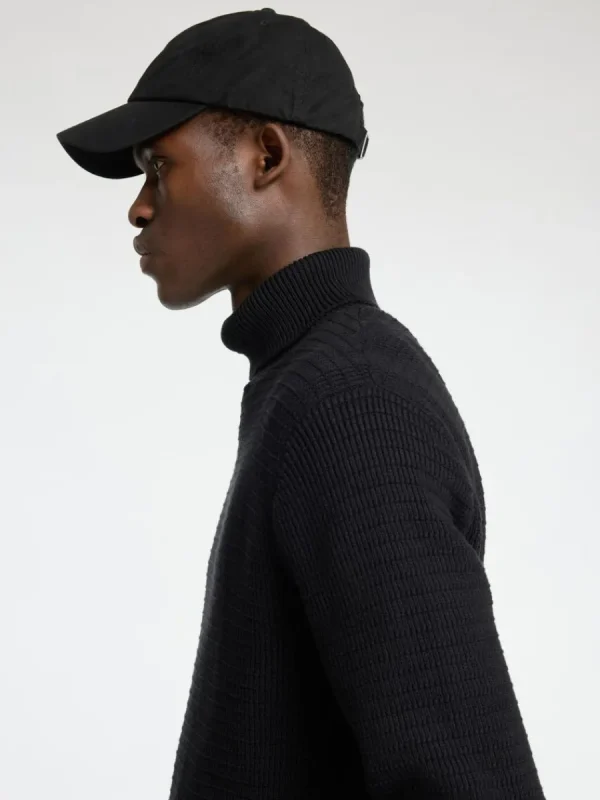 SELECTED STRUKTURERAD POLOTRÖJA Black Best Sale