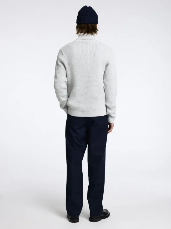 SELECTED STRUKTURERAD POLOTRÖJA Grey Flash Sale