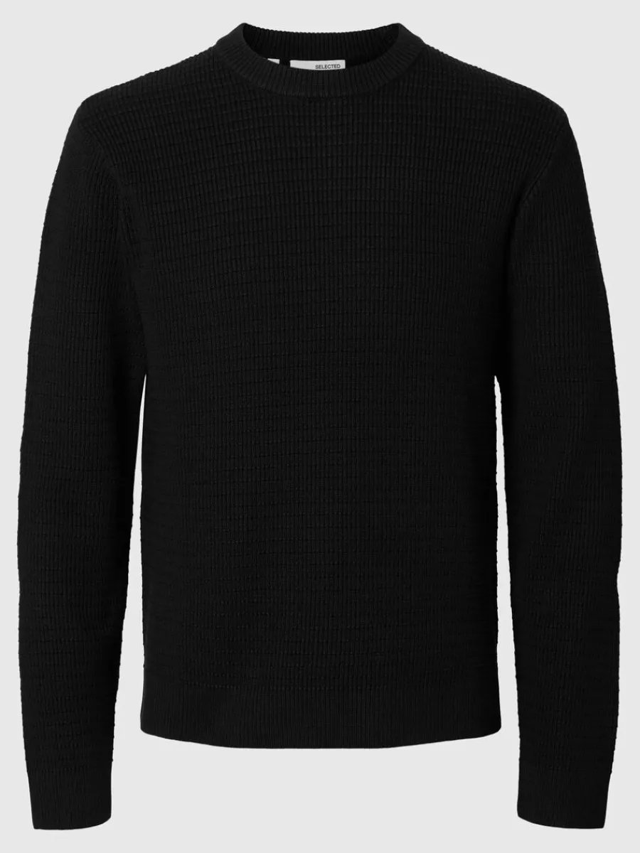 strukturerad_rundringad_t_0-2.webp SELECTED STRUKTURERAD RUNDRINGAD TRÖJA Black Flash Sale