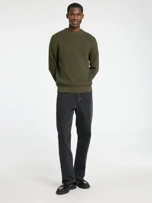SELECTED STRUKTURERAD RUNDRINGAD TRÖJA Green New