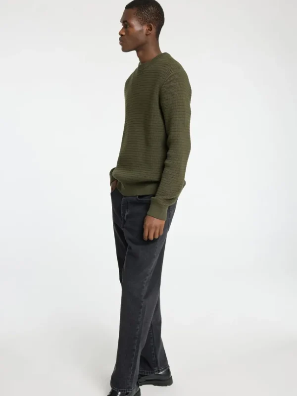 SELECTED STRUKTURERAD RUNDRINGAD TRÖJA Green New