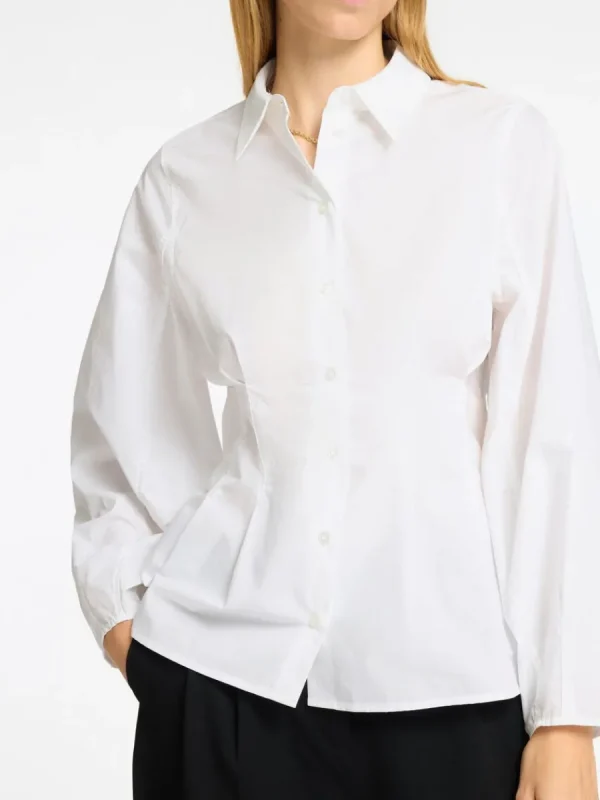 SELECTED STRUKTURERAD SKJORTA White Fashion