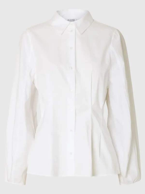 SELECTED STRUKTURERAD SKJORTA White Fashion