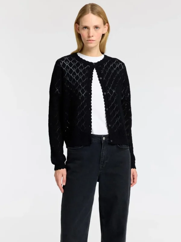 SELECTED STRUKTURERAD STICKAD KOFTA Black Sale
