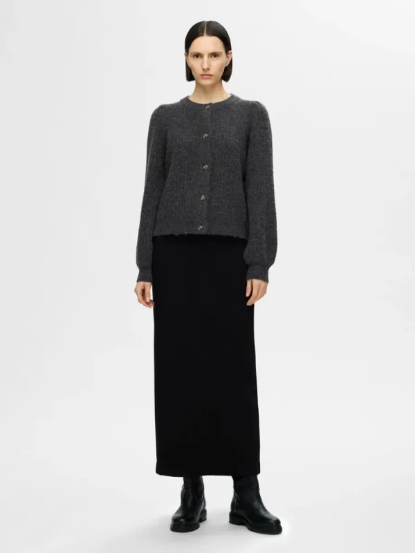 SELECTED STRUKTURERAD STICKAD KOFTA Grey Outlet