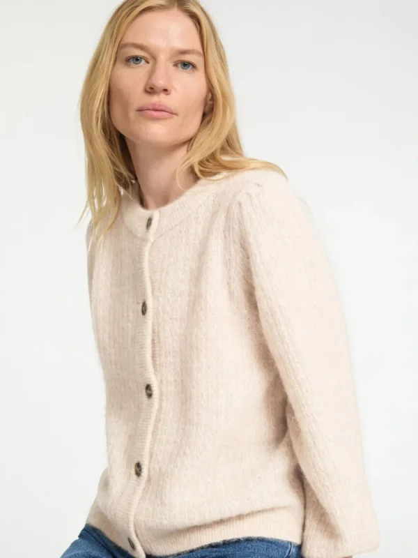 SELECTED STRUKTURERAD STICKAD KOFTA Beige Best