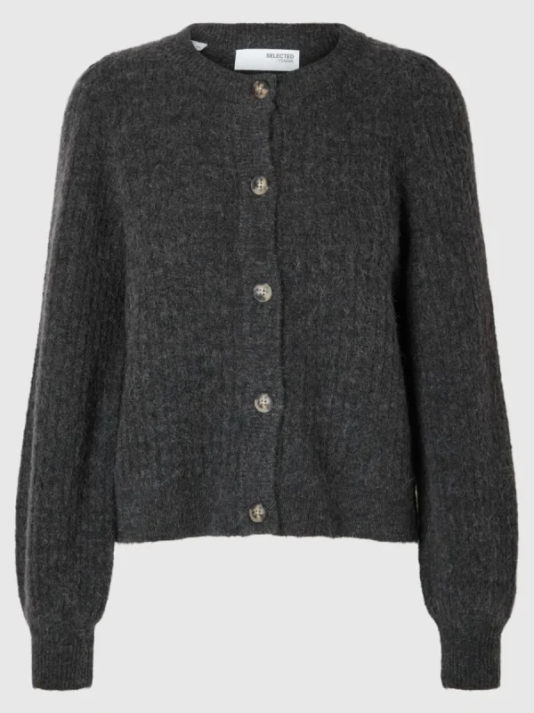 SELECTED STRUKTURERAD STICKAD KOFTA Grey Outlet