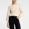 SELECTED STRUKTURERAD STICKAD TRÖJA Beige Fashion