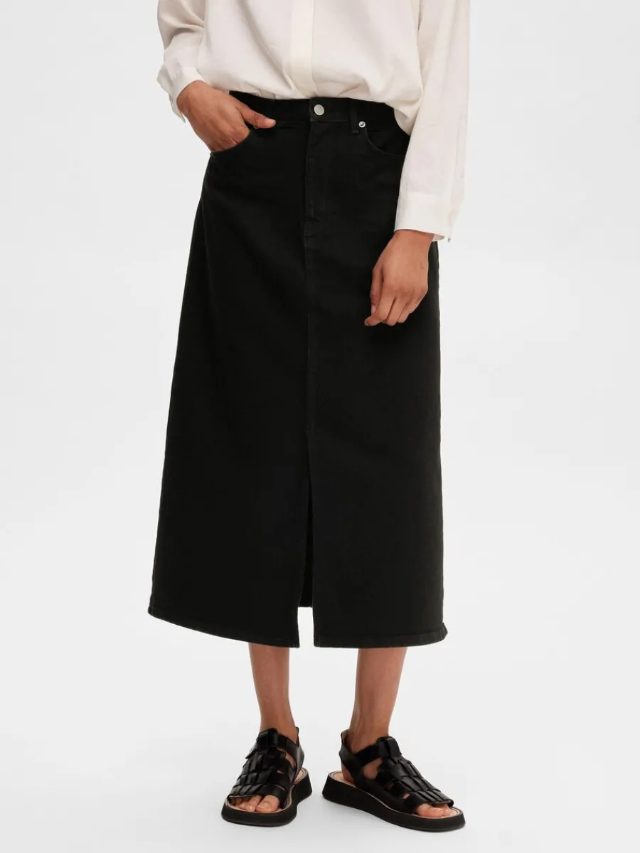 svart_denim_midikjol_1.webp SELECTED SVART DENIM MIDIKJOL Black New