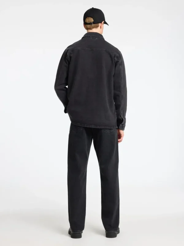 SELECTED SVART DENIM ÖVERSKJORTA Black Discount