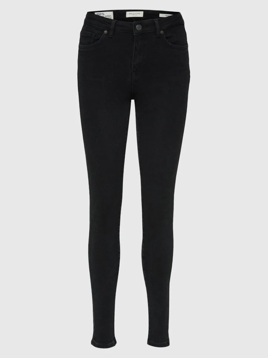 svarta_skinny_fitjeans_5.webp SELECTED SVARTA SKINNY FIT-JEANS Black Shop