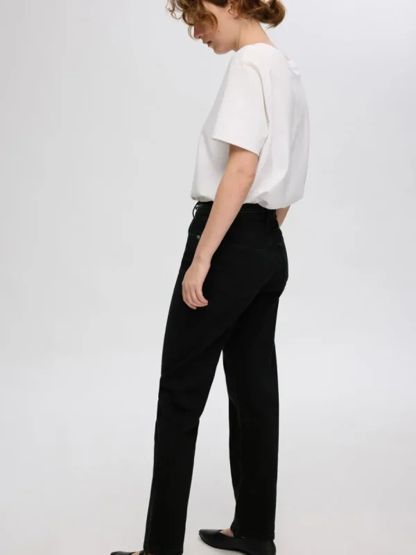 SELECTED SVARTA STRAIGHT FIT-JEANS Black Outlet