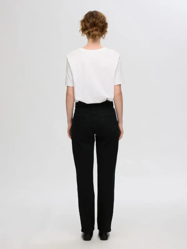 SELECTED SVARTA STRAIGHT FIT-JEANS Black Outlet