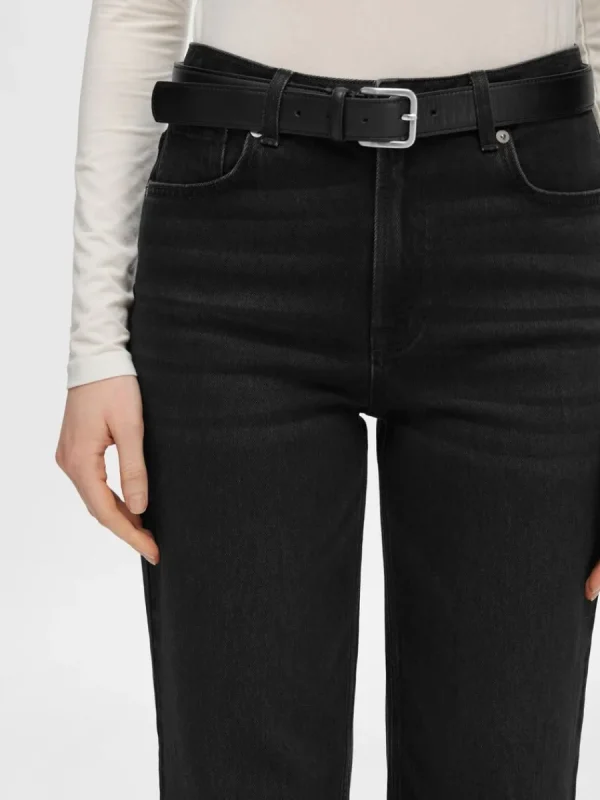 SELECTED SVARTA VIDA JEANS Black Sale