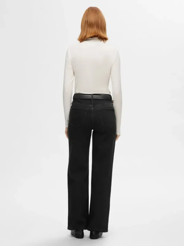 SELECTED SVARTA VIDA JEANS Black Sale
