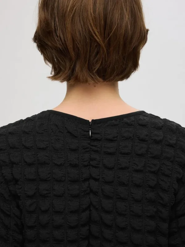 SELECTED TEXTURERAD MIDIKLÄNNING Black Flash Sale