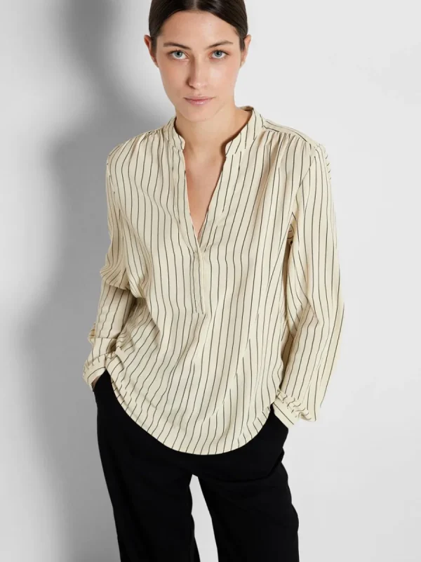 SELECTED TRYCK BLUS Beige Flash Sale