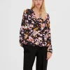 SELECTED TRYCK LÅNGÄRMAD BLUS Coloured Cheap