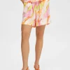 SELECTED TRYCK SHORTS MED HÖG MIDJA Coloured Flash Sale
