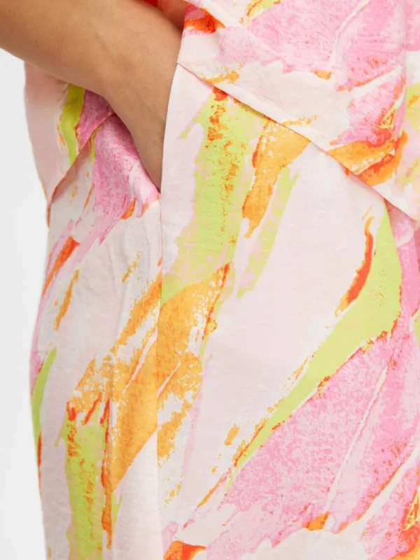 SELECTED TRYCK SHORTS MED HÖG MIDJA Coloured Flash Sale