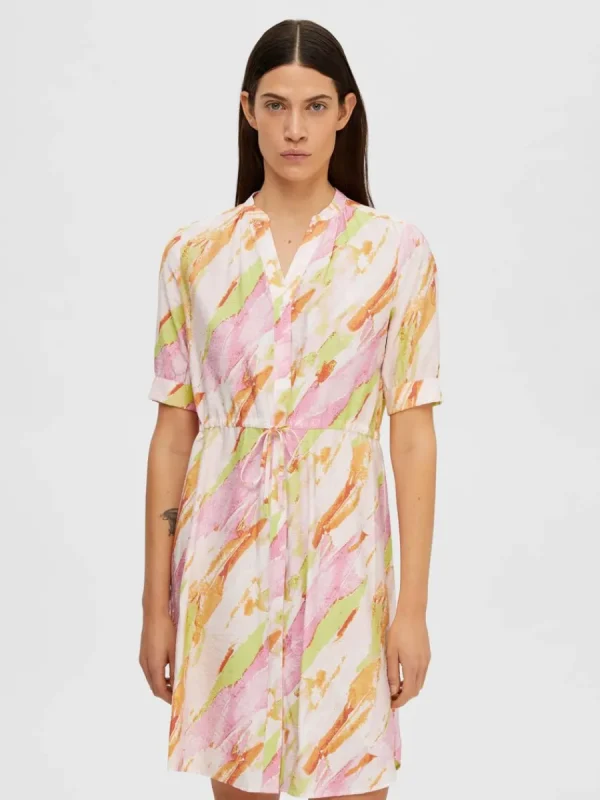 SELECTED TRYCK SKJORTKLÄNNING Coloured Best Sale