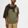 SELECTED TRYCKT BOMULLS T-SHIRT Green Best Sale