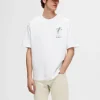 SELECTED TRYCKT BOMULLS T-SHIRT White Cheap