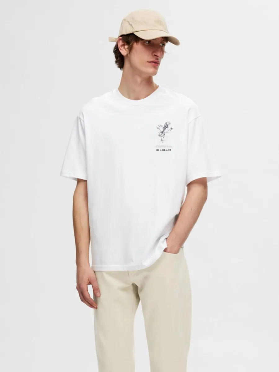 tryckt_bomulls_tshirt_0-3.webp SELECTED TRYCKT BOMULLS T-SHIRT White Cheap