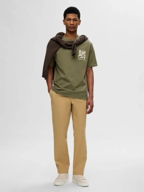 SELECTED TRYCKT BOMULLS T-SHIRT Green Best Sale