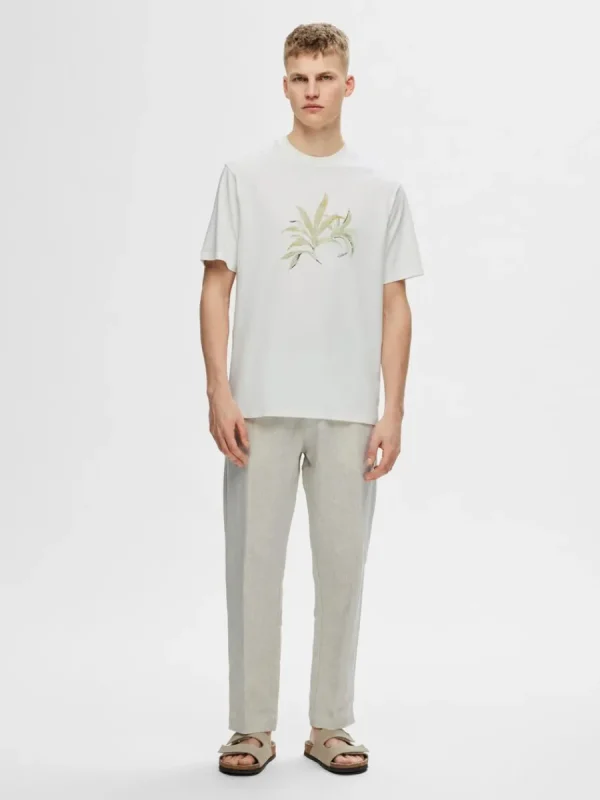 SELECTED TRYCKT BOMULLS T-SHIRT White Fashion