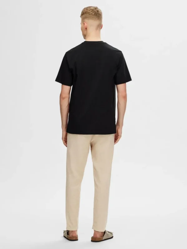 SELECTED TRYCKT BOMULLS T-SHIRT Black Clearance