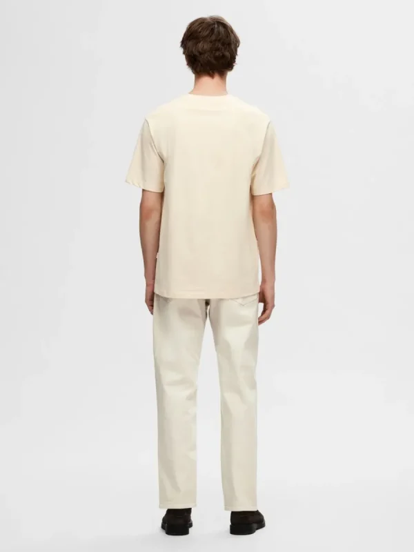SELECTED TRYCKT BOMULLS T-SHIRT Beige Store