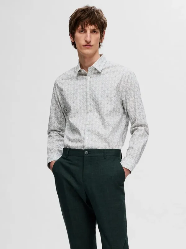 SELECTED TRYCKT SLIM FIT SKJORTA Coloured Outlet