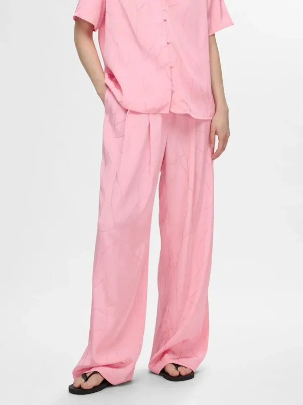 SELECTED TRYCKTA BYXOR MED VIDA BEN Pink Online