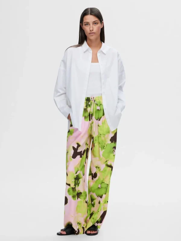 SELECTED TRYCKTA BYXOR MED VIDA BEN Coloured Discount