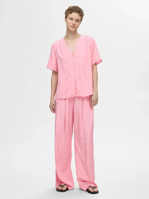 SELECTED TRYCKTA BYXOR MED VIDA BEN Pink Online
