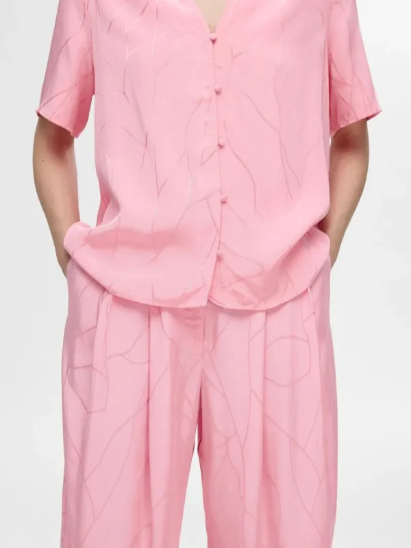 SELECTED TRYCKTA BYXOR MED VIDA BEN Pink Online