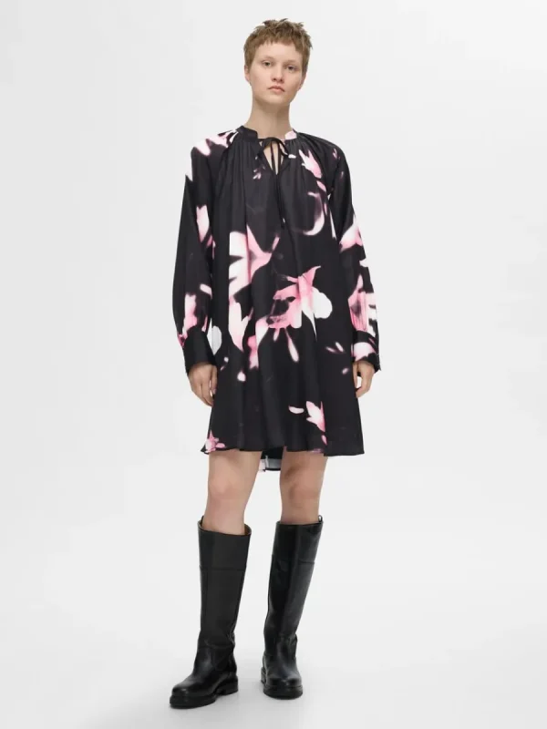 SELECTED TRYCKTA KORT KLÄNNING Pink Best